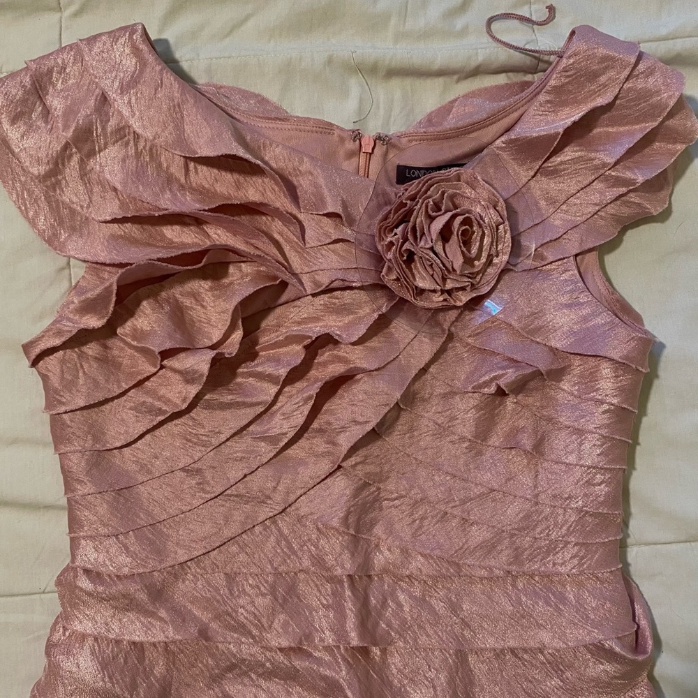 London style pink ruffle dress, size 10